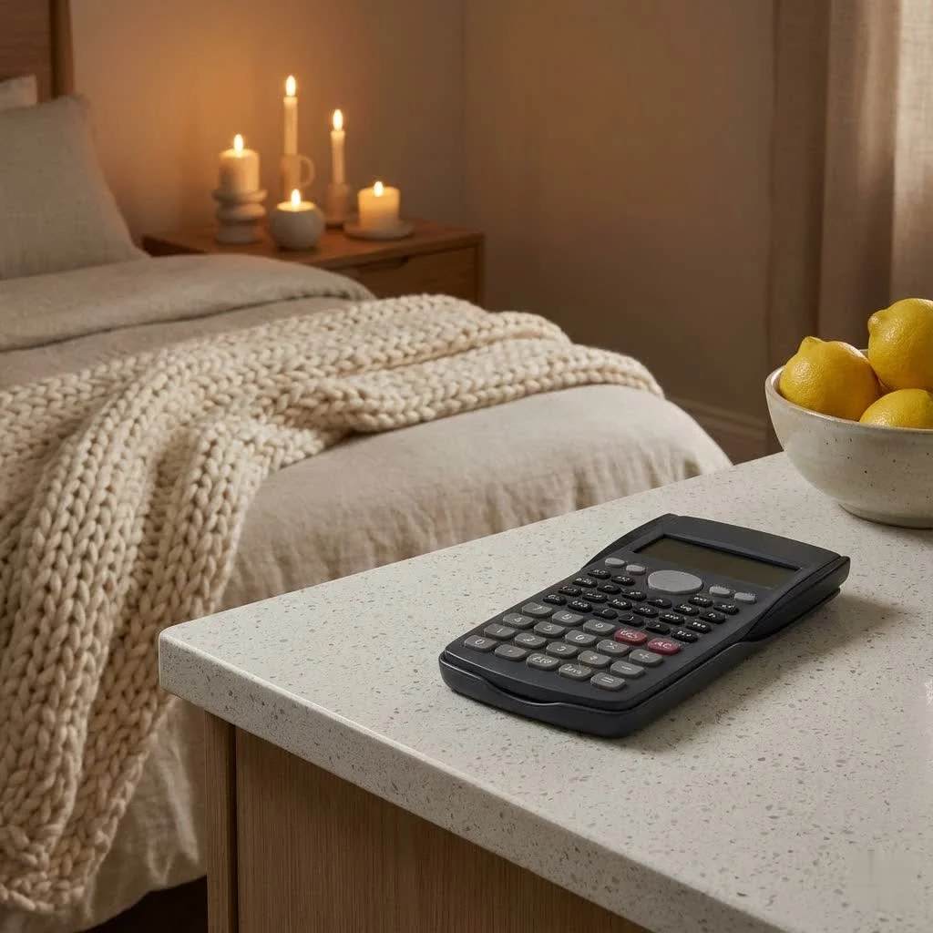 Student using a Casio scientific calculator for math problems