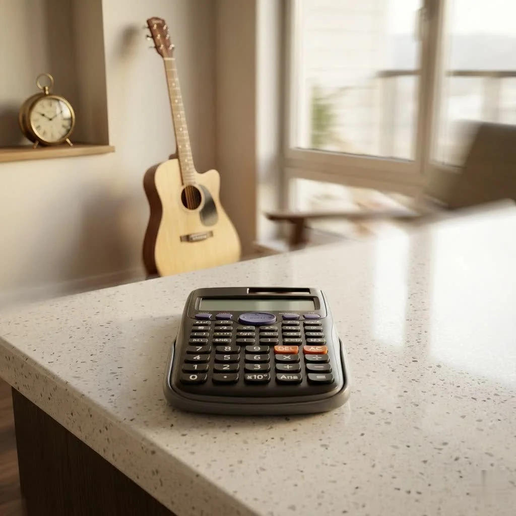 Scientific and graphing calculators on a desk
