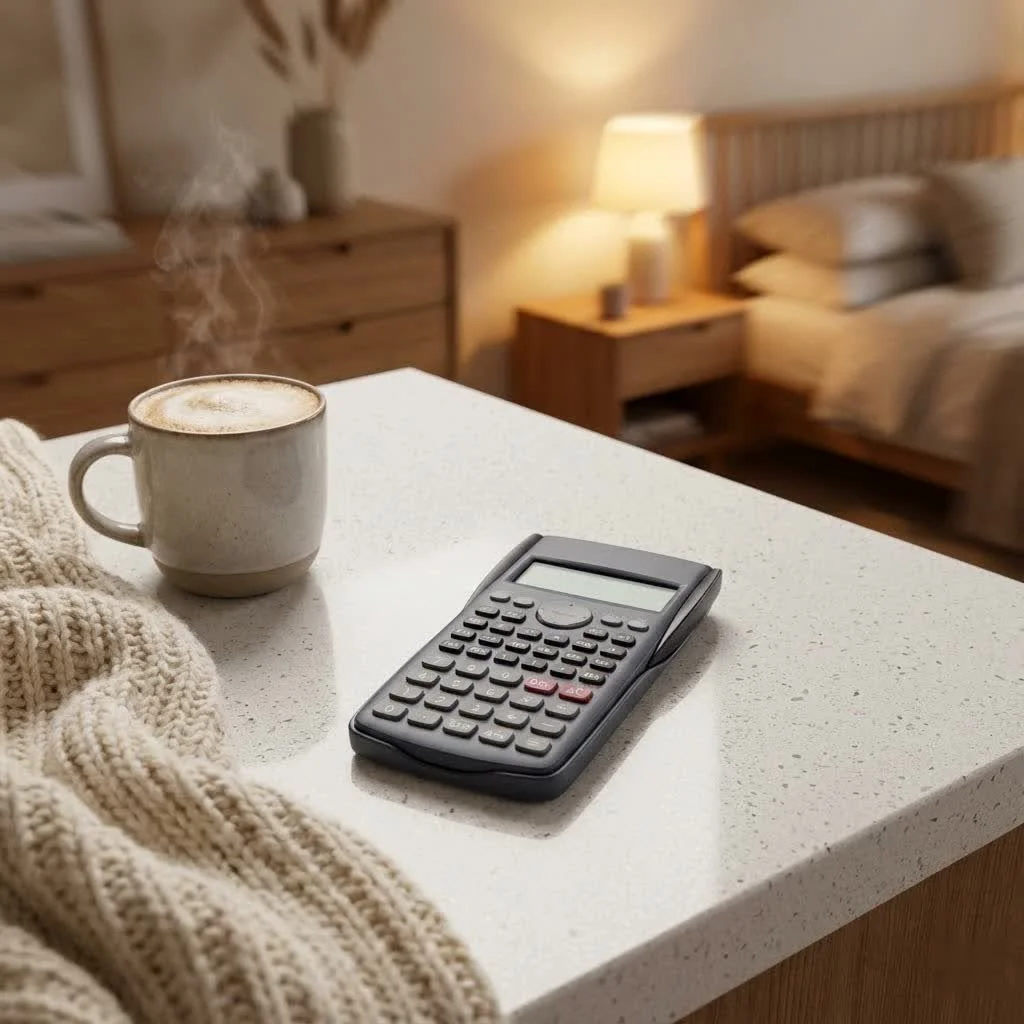 Scientific calculator displaying scientific notation