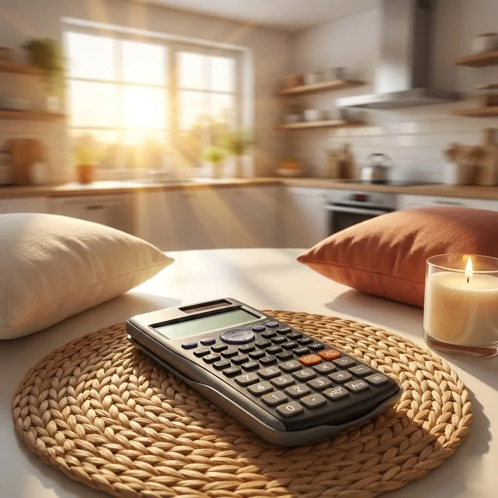 Scientific notation calculator displaying a complex calculation