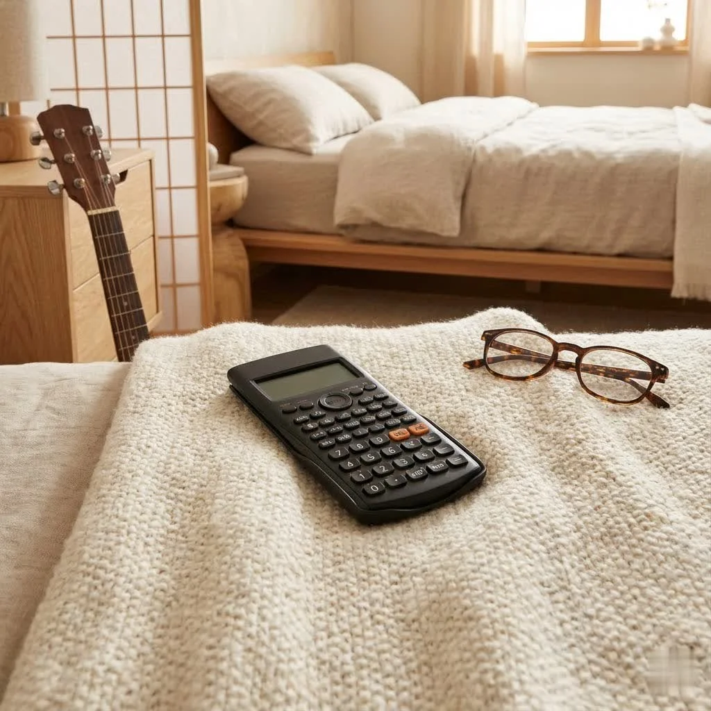 Texas Instruments scientific calculator on a desk