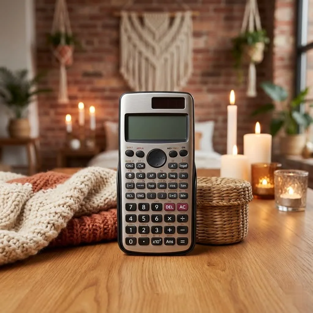 Advanced scientific calculator displaying complex equations
