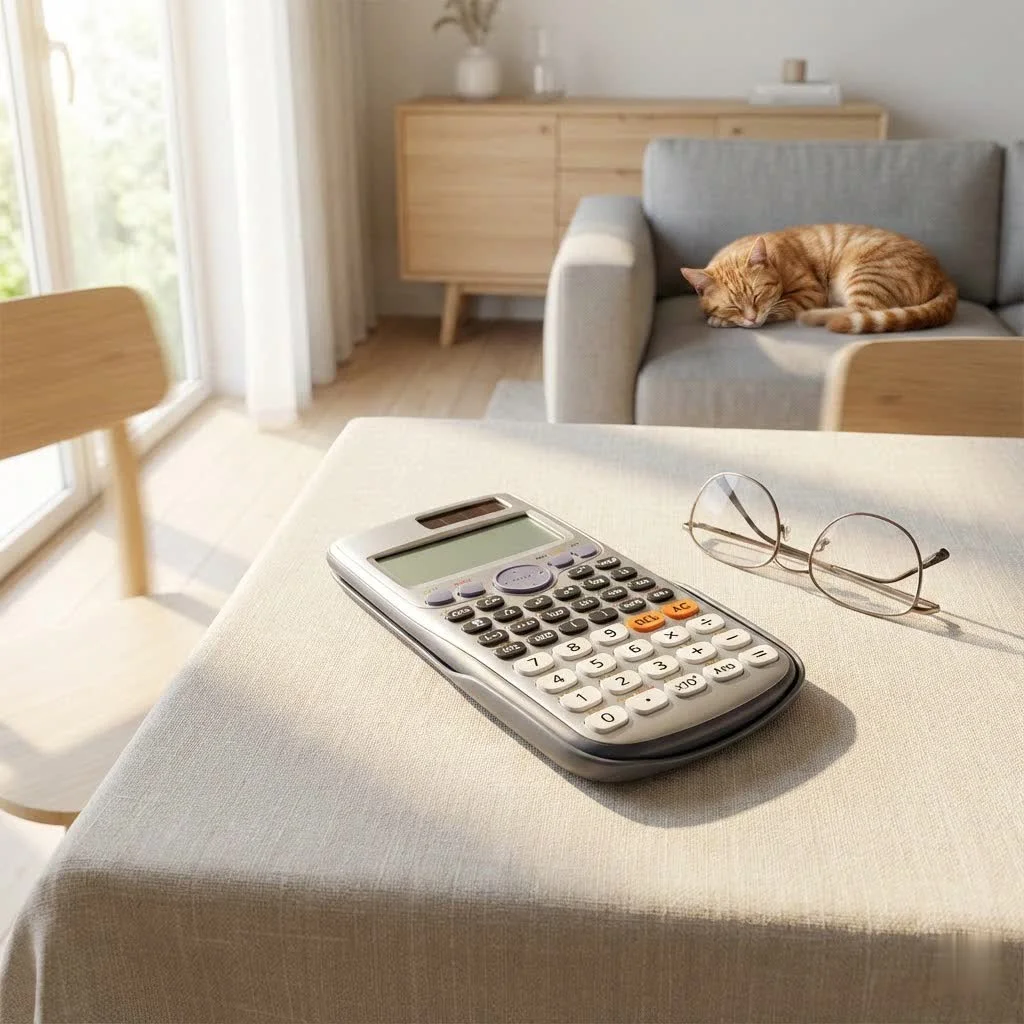 Desmos.com Scientific Calculator interface showing various functions